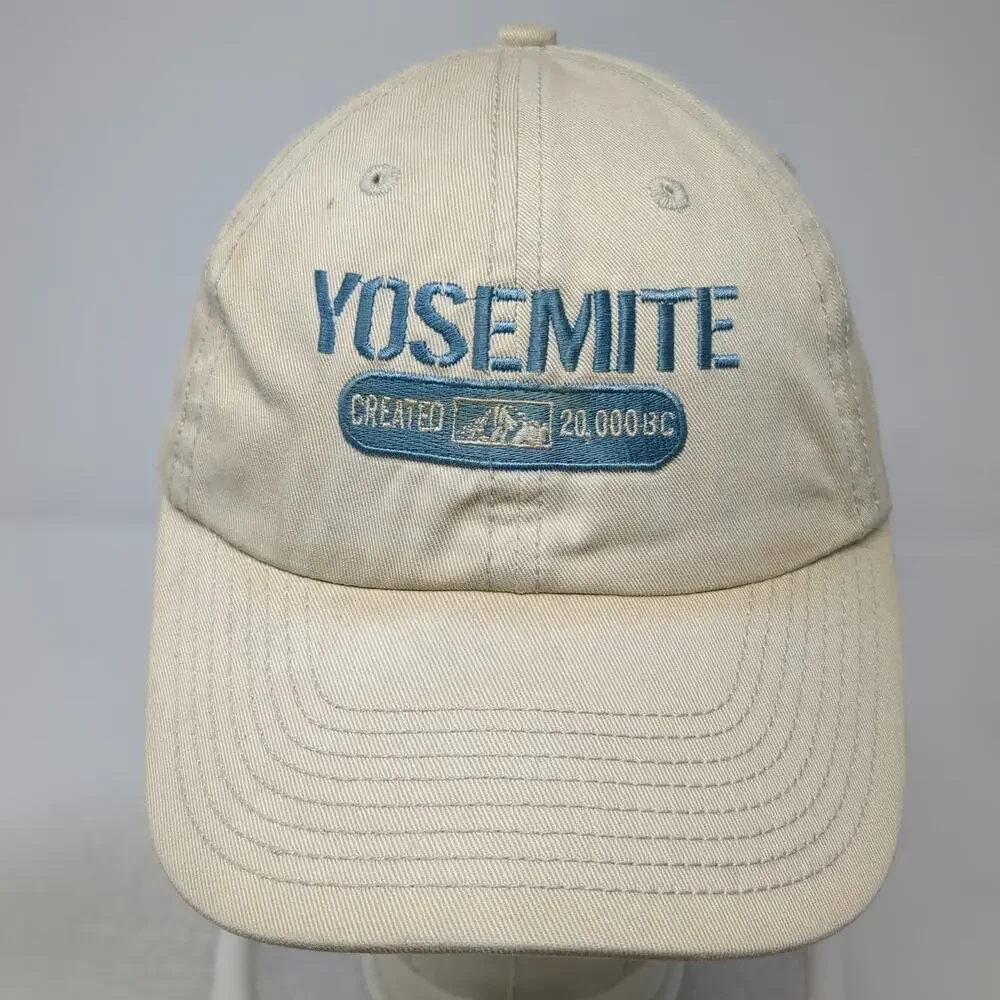 Yosemite National Park Mountain Beige One Size Slideback Baseball Cap Hat